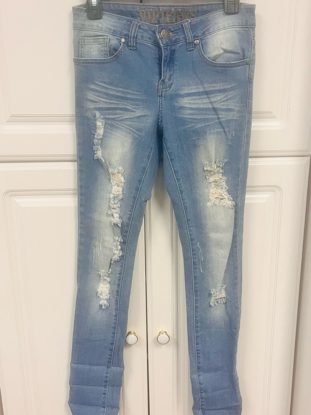 Distressed Light Blue Women’s Jeans